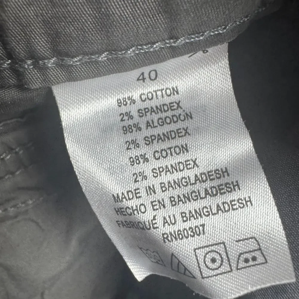 Unionbay Men's Size 40 Gray Cargo Shorts Casual Cotton Stretch